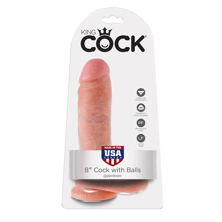 KING COCK - 8 DILDO MEAT WITH BALLS 20.3 CM