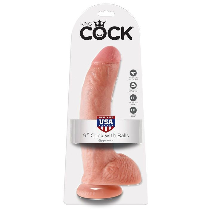 KING COCK - 9 DILDO MEAT WITH BALLS 22.9 CM