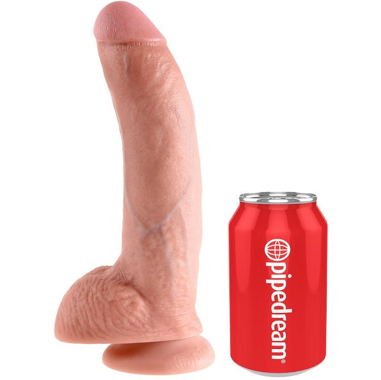 KING COCK - 9 DILDO DE CARNE CON BOLAS 22,9 CM