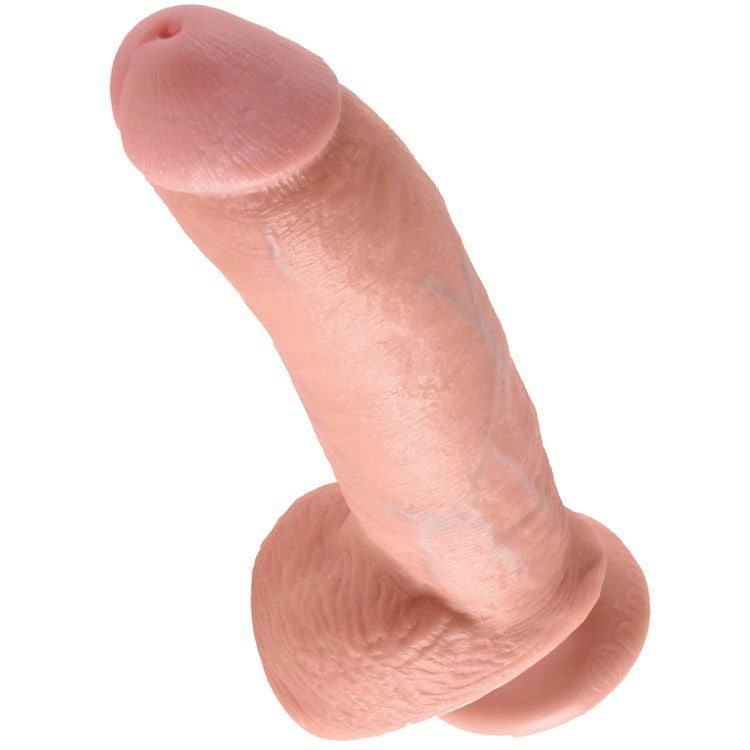 KING COCK - 9 DILDO DE CARNE CON BOLAS 22,9 CM