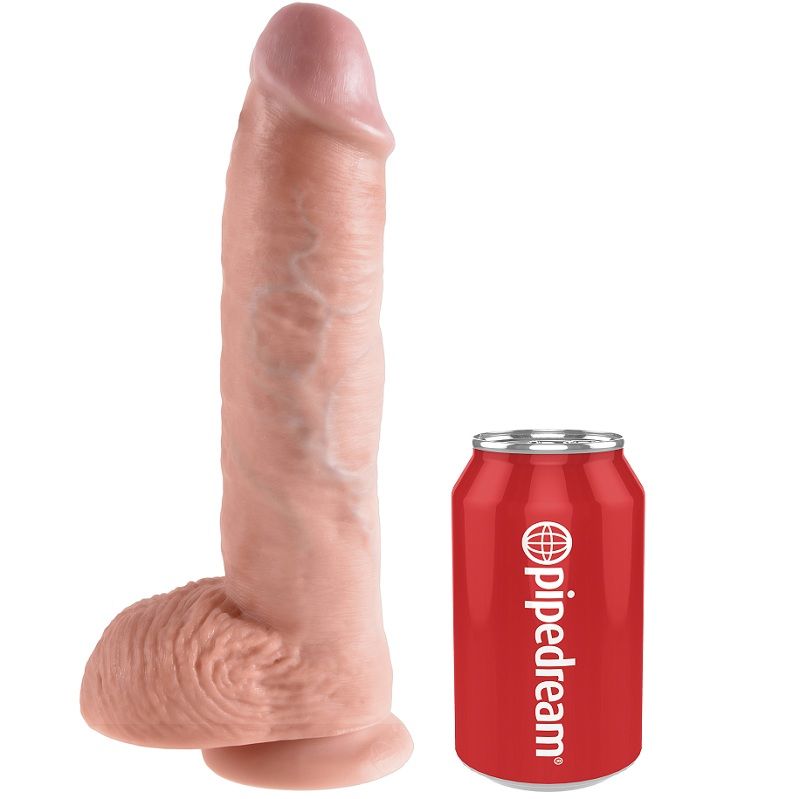 KING COCK - 10 DILDO MEAT WITH BALLS 26.5 CM