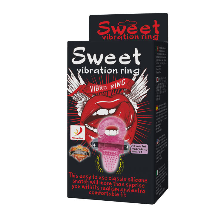 BAILE - SWEET ABS 10 RHYTHMS PINK VIBRATING RING PENIS RING
