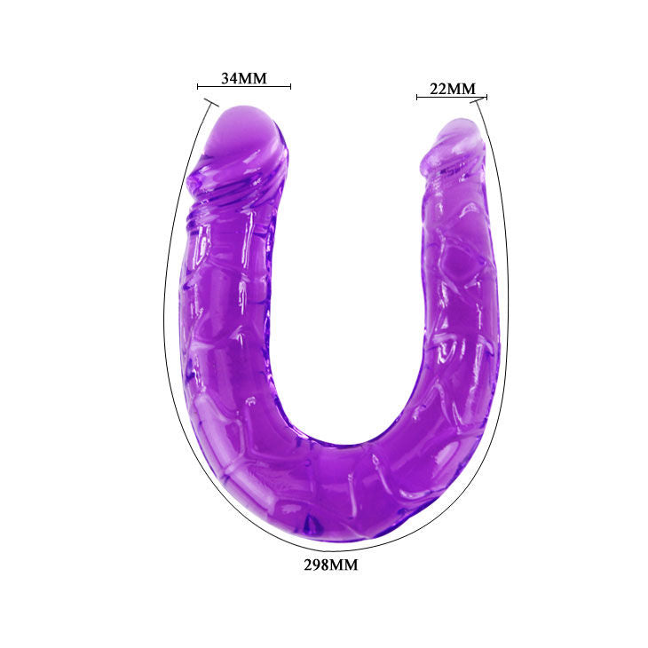 DANCE - DOUBLE DILDO IN FLEXIBLE JELLY LILS
