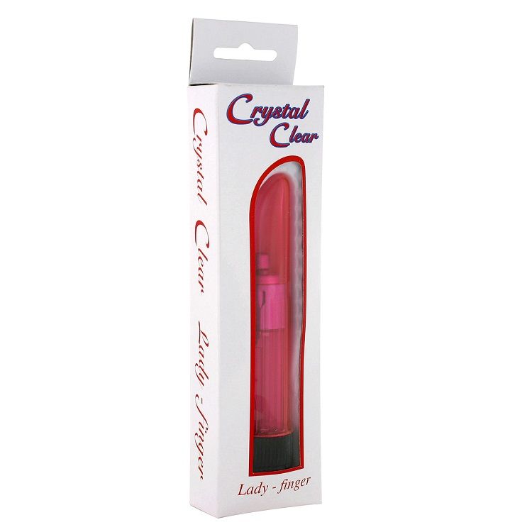 VIBRADOR DE CRISTAL TRANSPARENTE LADY PINK