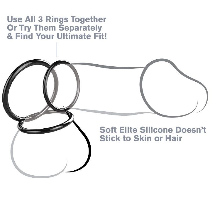 FANTASY C-RINGZ - STAMINA SET OF 3 SILICONE RING