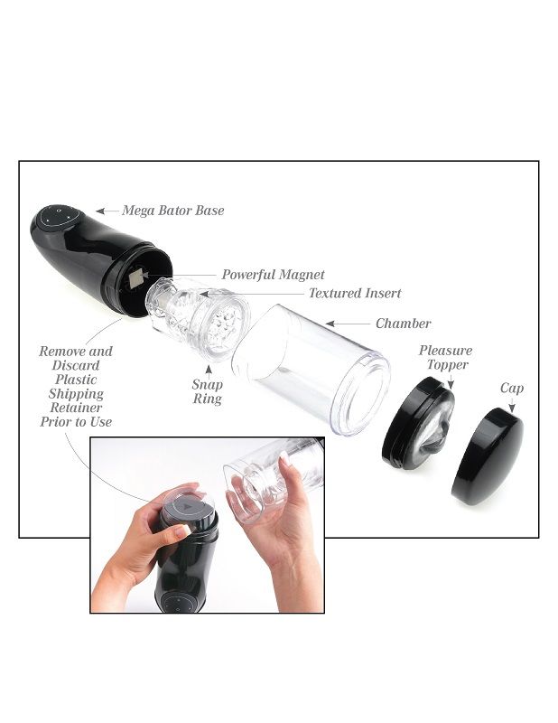 EXTREME TOYZ - PDX MEGA BATOR USB MALE MASTURBATOR BLACK