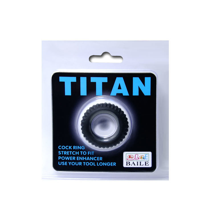 BAILE - ANILLO PARA EL PENE TITAN NEGRO 1,9 CM 