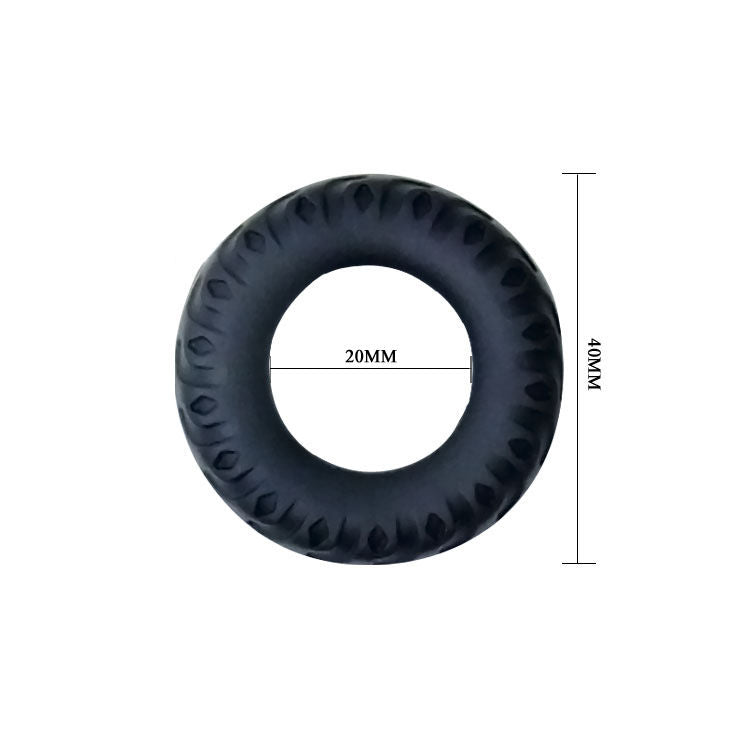 ANILLO TITAN NEGRO VERDE DANZA 2 CM 