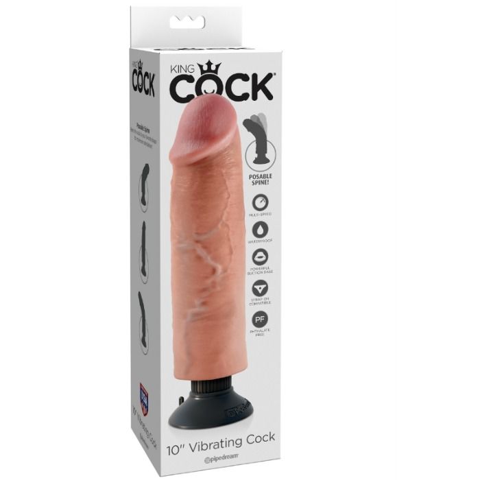 KING COCK - DILDO VIBRADOR 25,5 CM NATURAL