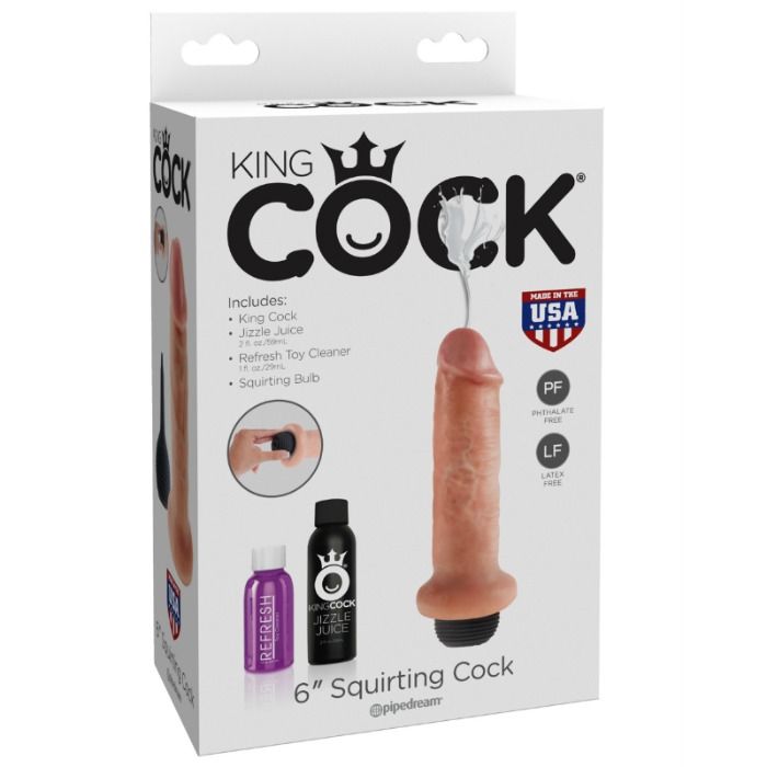 KING COCK - 15.24 CM DILDO CUMING