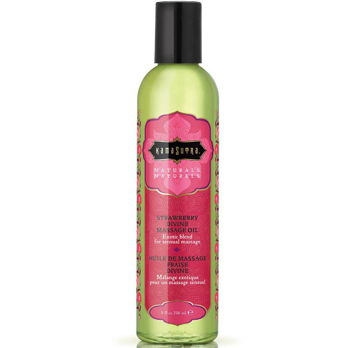 KAMASUTRA - DIVINE NATURALS STRAWBERRY MASSAGE OIL 236ML