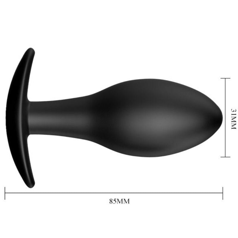PRETTY LOVE - SILICONE ANCHOR ANAL PLUG 8.5 CM BLACK