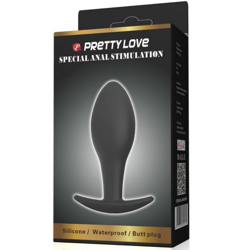 PRETTY LOVE - SILICONE ANCHOR ANAL PLUG 8.5 CM BLACK