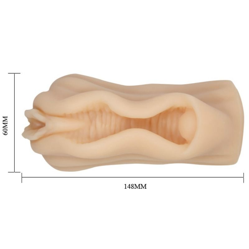 BAILE - MINI MASTURBADOR MASCULINO DISEÑO VAGINA LABIOS