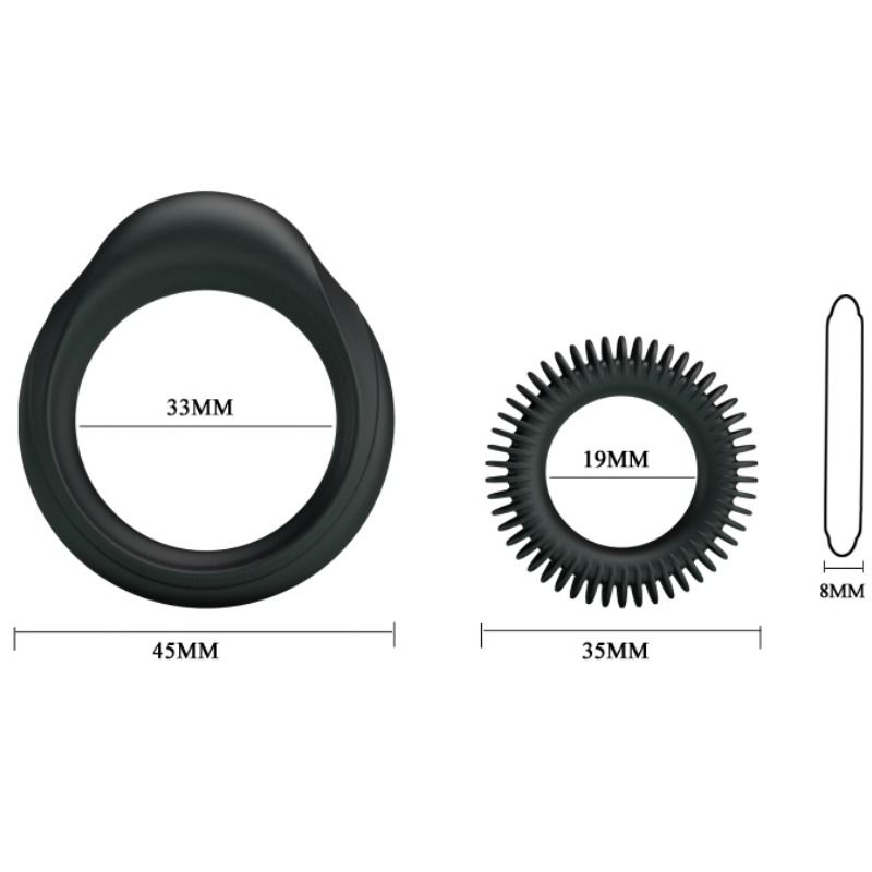 DANCE - KIT 2 SILICONE RINGS MALE RING