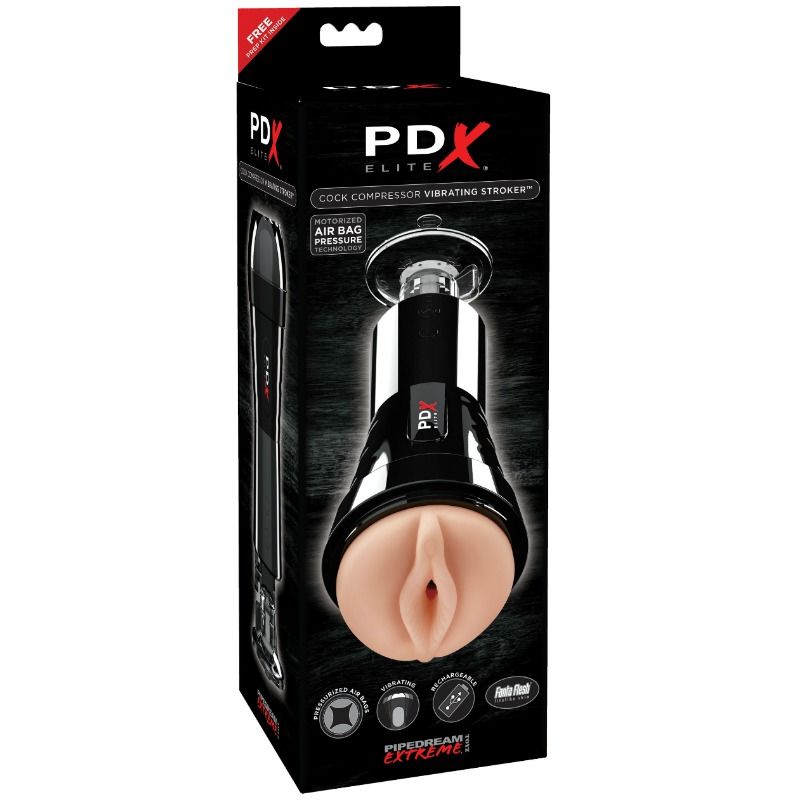 PDX ELITE - COMPRESOR DE PENE CON VIBRACIÓN PARA MASTURBADORES