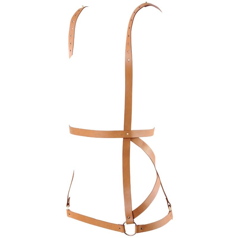 JEWELLERY - INDISCRETS MAZE HARNESS DRESS FORM - BROWN
