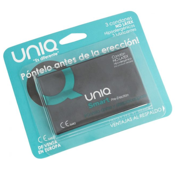 UNIQ - PRESERVATIVOS PRE-ERECCIÓN SMART LIBRE DE LÁTEX 3 UNIDADES