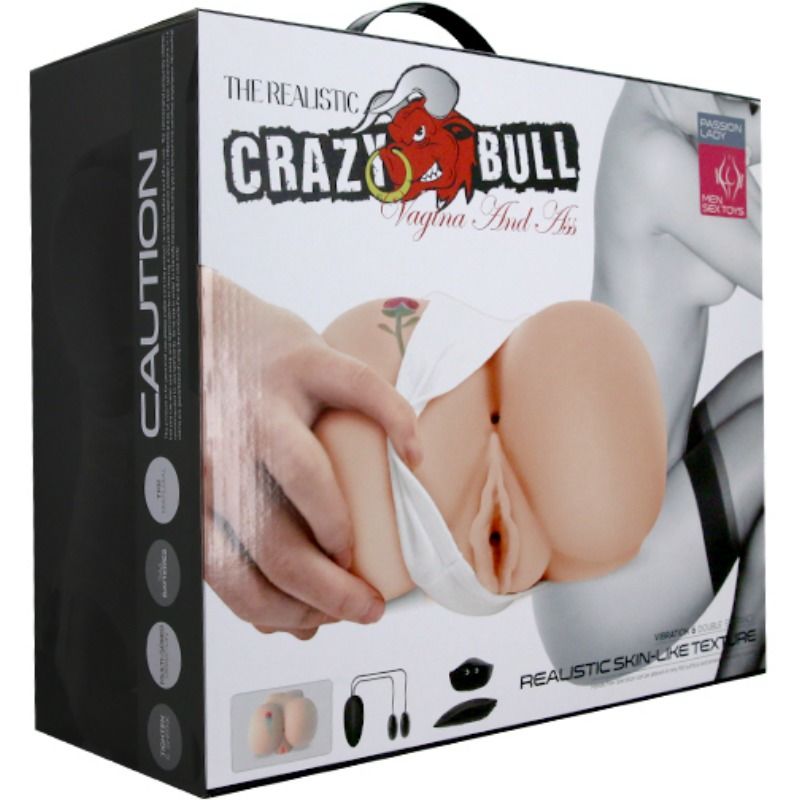 CRAZY BULL - REALISTIC TATTOOED VAGINA AND NUDES WITH VIBRATOR