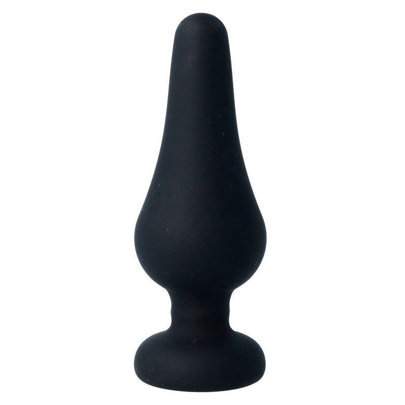 INTENSE - PLUG ANAL SILICONA NEGRO CON TUBO L 13 CM