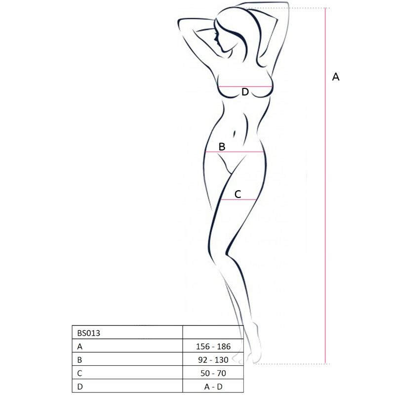 PASSION - WOMEN BS013 WHITE BODYSTOCK ONE SIZE
