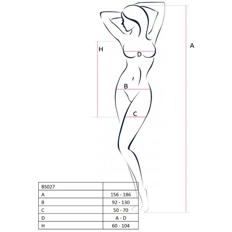 PASSION - WOMEN BS027 BODYSTOCKING RED DRESS STYLE ONE SIZE