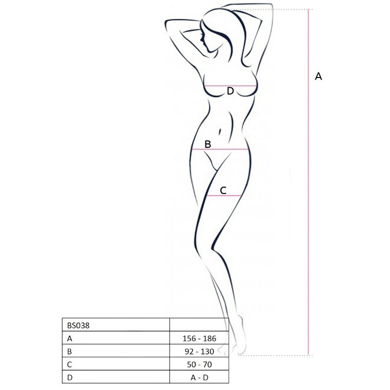 PASSION - WOMEN BS038 RED BODYSTOCK ONE SIZE