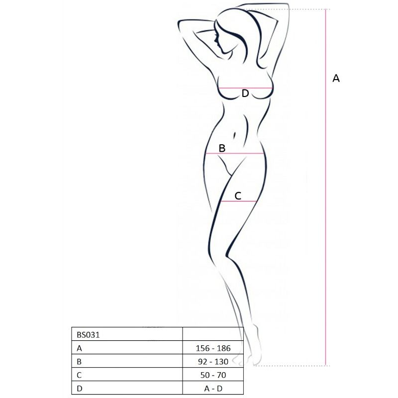 PASSION - WOMEN BS031 RED BODYSTOCK ONE SIZE