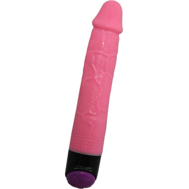 BAILE - PINK COLORFUL REALISTIC SEX VIBRATOR 23 CM