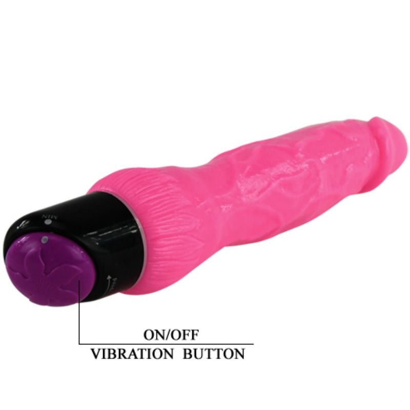 BAILE - PINK COLORFUL REALISTIC SEX VIBRATOR 24 CM