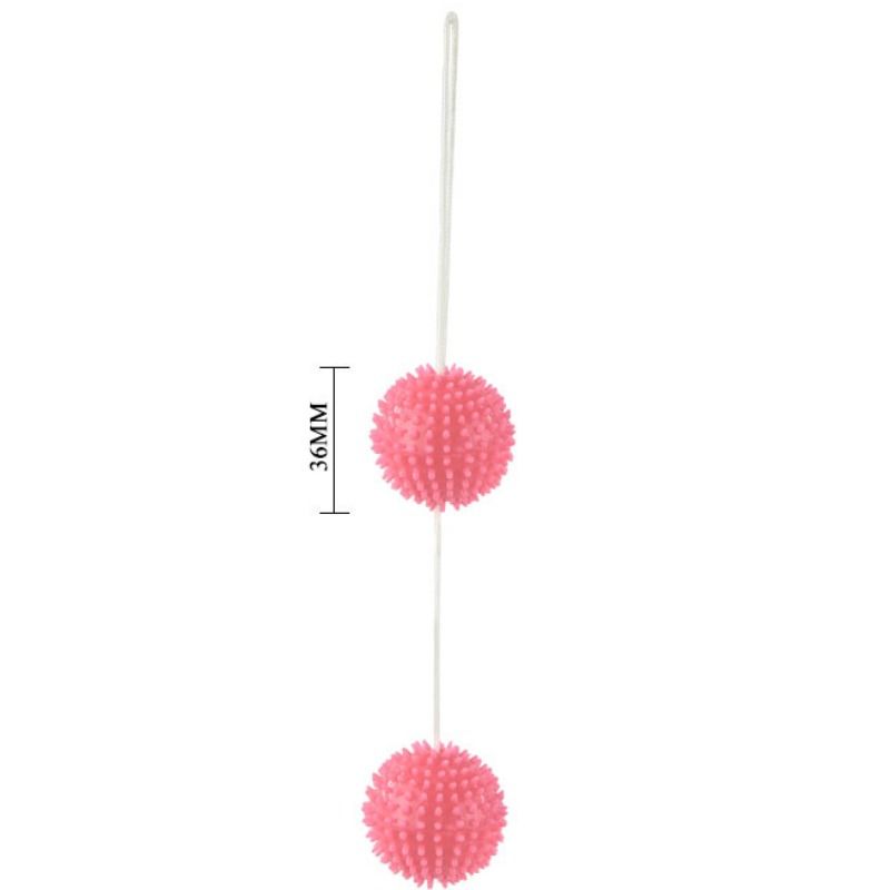BAILE - BOLAS TEXTURIZADAS DEEP PLEASURE ROSA 3,6 CM