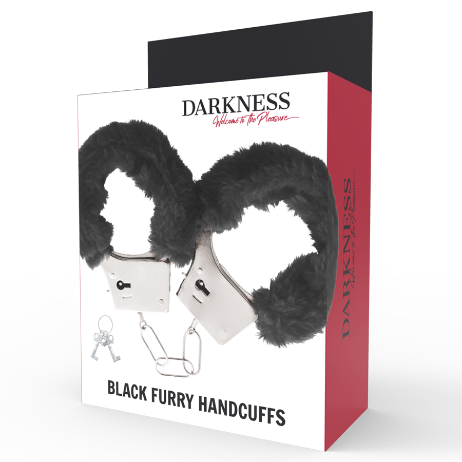 DARKNESS - BLACK LINING METAL HANDCUFFS