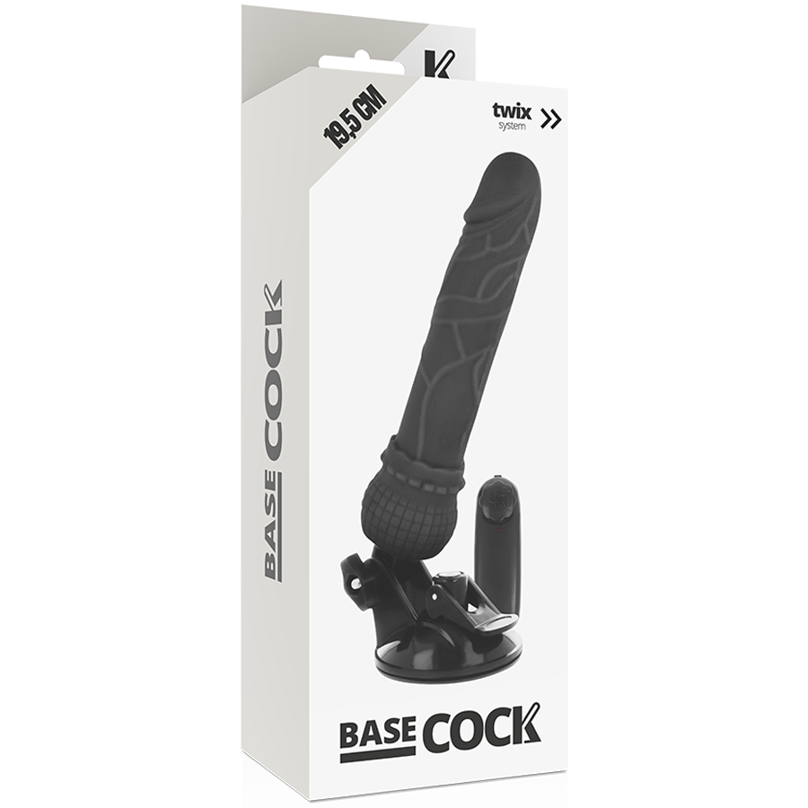 BASECOCK - REALISTIC NATURAL REMOTE CONTROL VIBRATOR BASECOCK 19.5 CM
