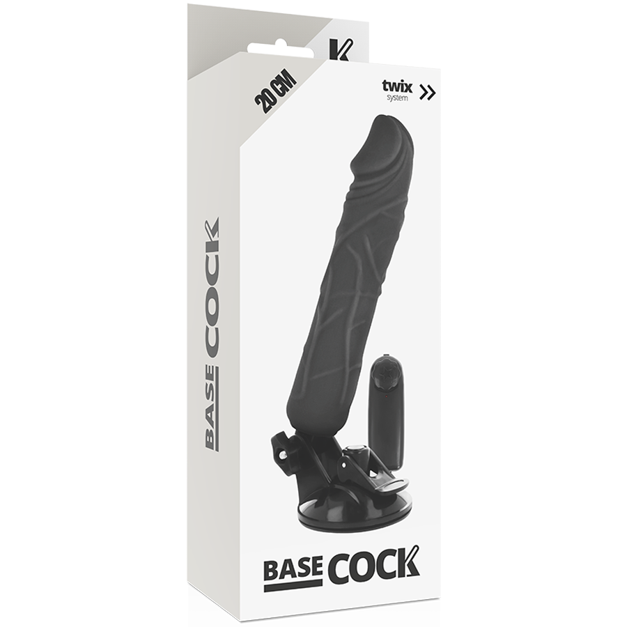 BASECOCK - REALISTIC NATURAL REMOTE CONTROL VIBRATOR 20 CM -O- 4 CM
