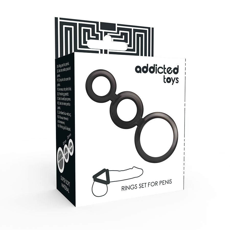 ADDICTED TOYS - RING SET - FOR PENIS - SMOKED