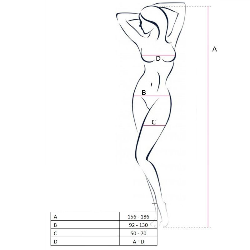PASSION - WOMAN BS062 RED BODYSTOCK ONE SIZE