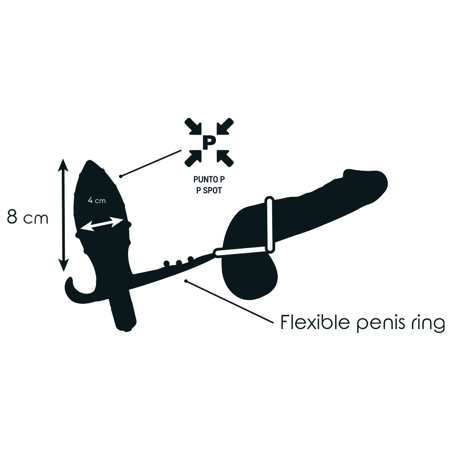 ADDICTED TOYS - BLACK DOUBLE RING ANAL PLUG