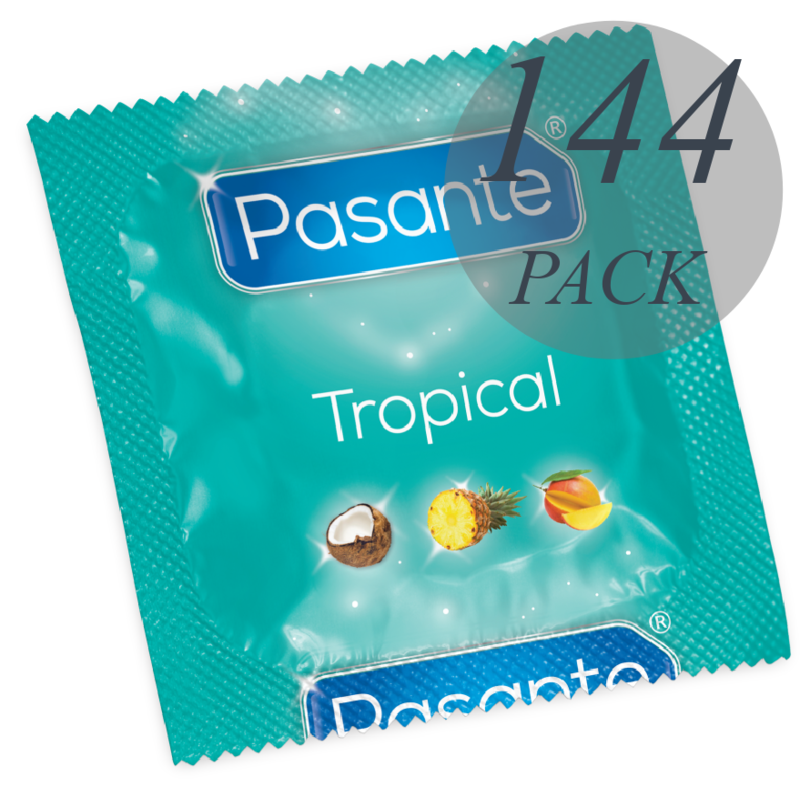 PASANTE - TROPICAL FLAVORS CONDOMS 144 UNITS