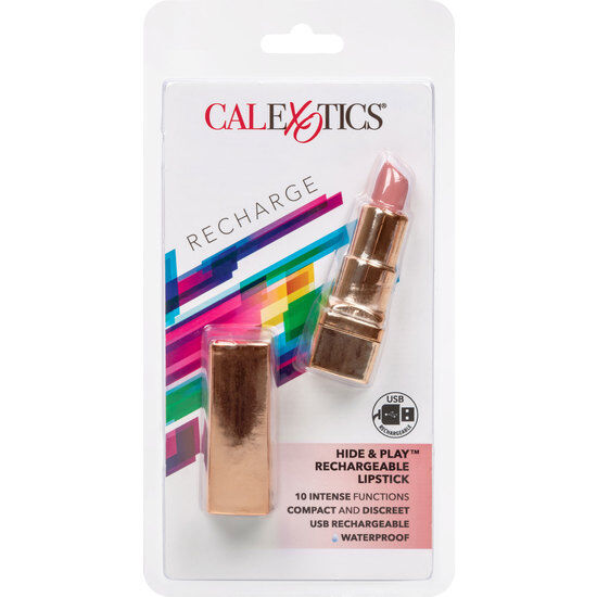 HIDE &amp; PLAY RECHARGEABLE LIPSTICK BULLET SOFT PINK