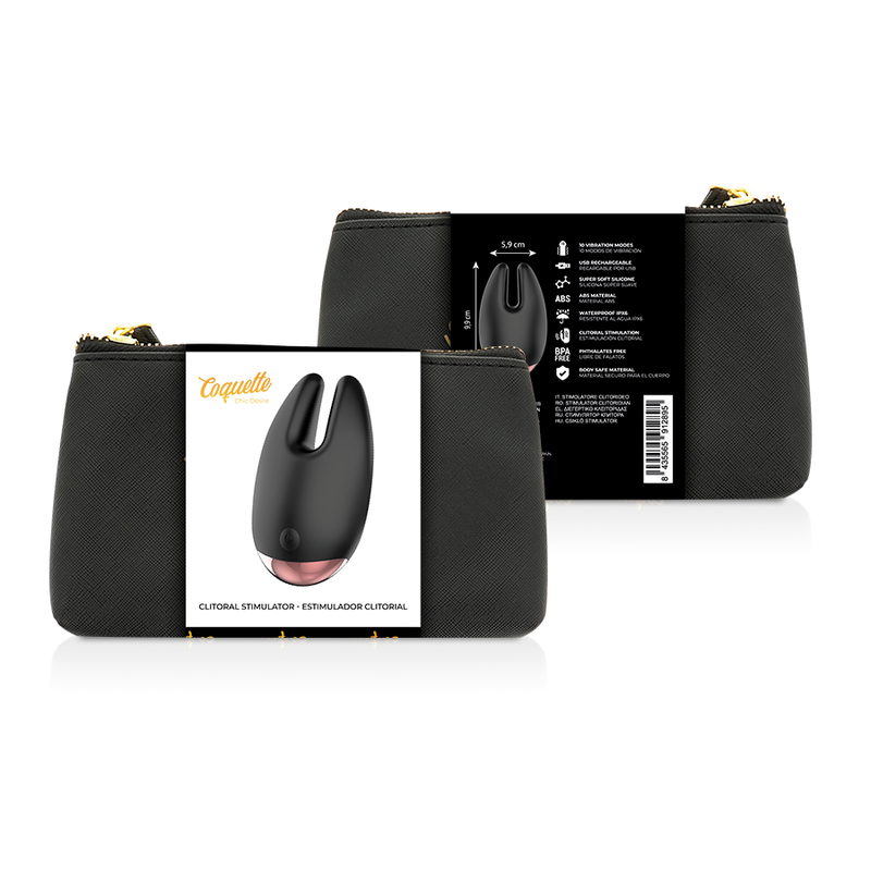 ESTIMULADOR CLITORIAL PRETO / OURO