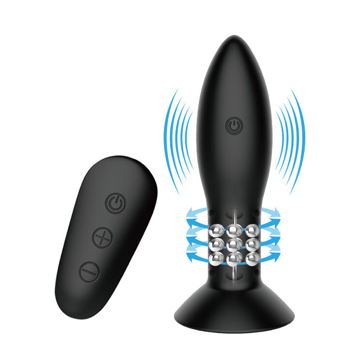 MR PLAY - BLACK ROTATING BALLS REMOTE CONTROL PLUG