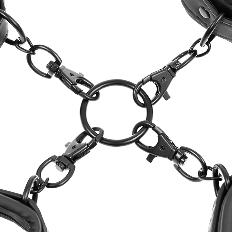 FETISH SUBMISSIVE - NOPRENE LINING HAND AND ANKLE HANDCUFFS SET