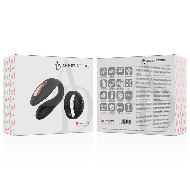 ANNE'S DESIRE - DUAL PLEASURE TECHNOLOG ONE WATCHME BLACK