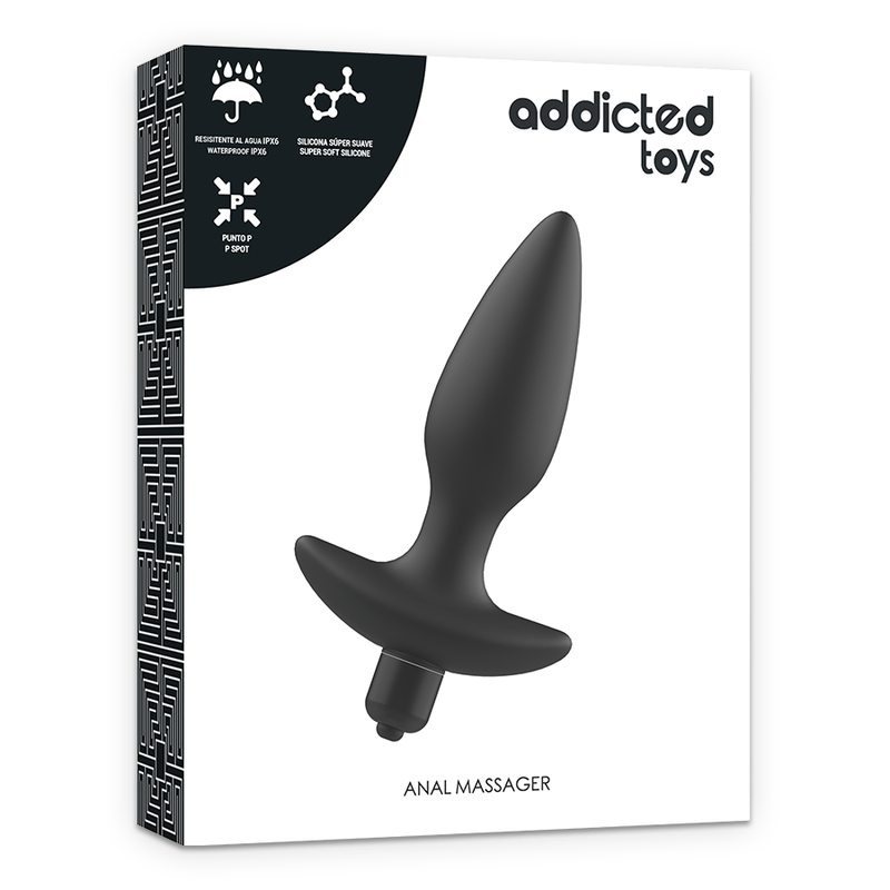 ADDICTED TOYS - MASAJEADOR ANAL CON VIBRACIÓN NEGRO